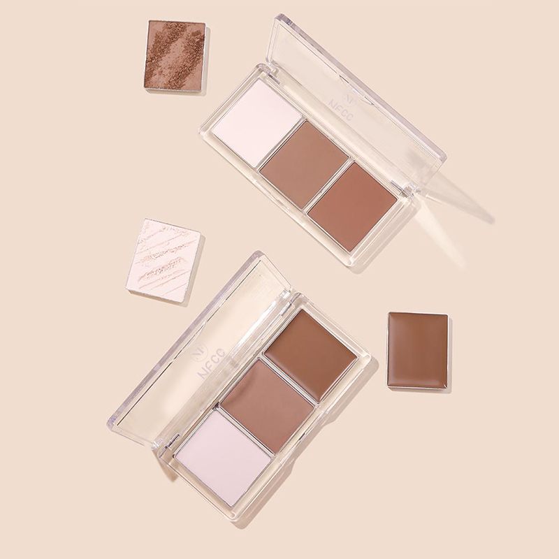 3 Colors Matte Highlight Contour Palette